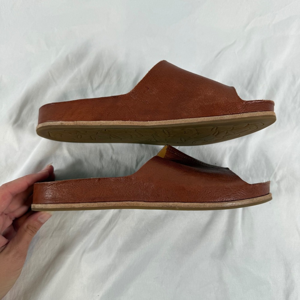 Kork-Ease Womens Brown Leather Slide Sandals Cork Footbed Casual Size 10M - Picture 8 of 10
